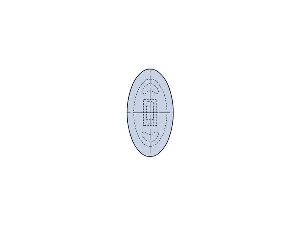 Oval, 10,0 mm, Click, Silikon QualityPad