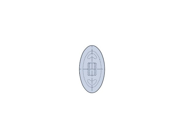 Silikon EcoPad, Oval, 11,0 mm, Schraub