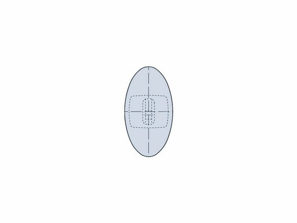 Oval, 13,0 mm, Click, PVC-Weich QualityPad