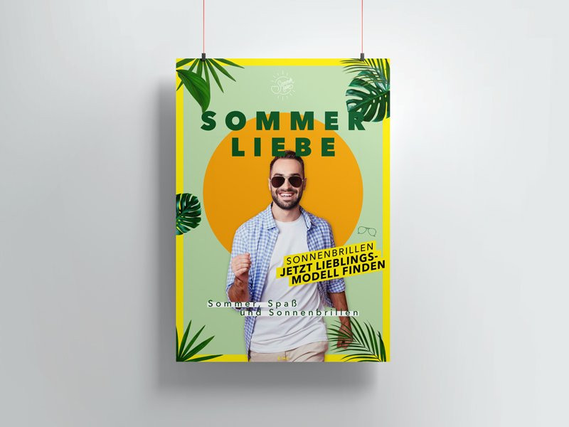 Sonnenschutz Poster, Motiv 3 Sommerliebe, DIN A1