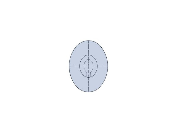 Oval, 12,3 mm, Quetsch, Silikon QualityPad