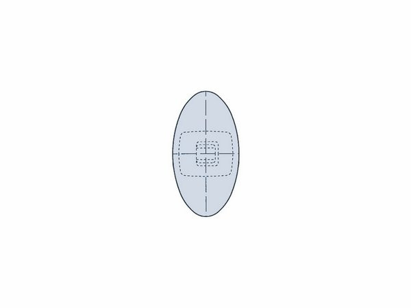 Oval, 13,0 mm, Schraub, PVC-Weich QualityPad