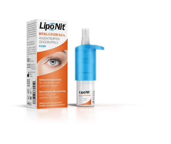 Lipo Nit Augentropfen, 0,1 % Pump Hyaluron , 10x10 ml Display