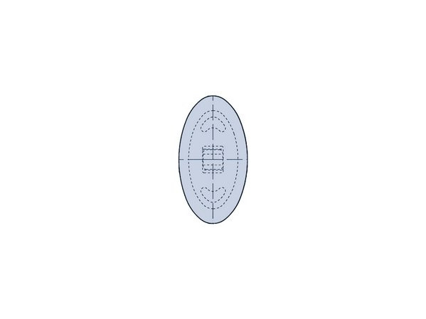Oval, ultradünn, 13,0 mm, Schraub, Silikon QualityPad